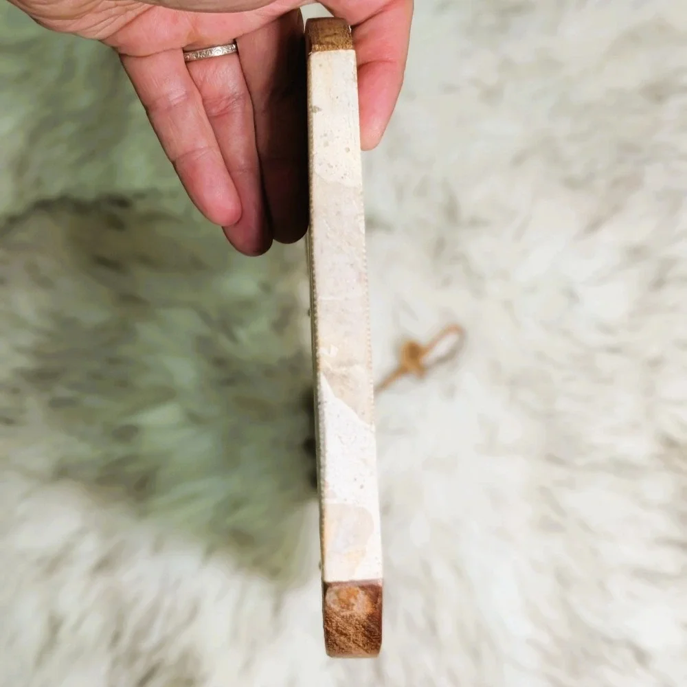 Anthropologie Marbled Acacia Cheese Board